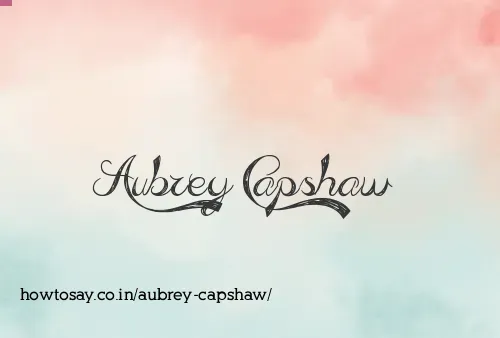 Aubrey Capshaw