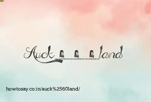 Auck`land