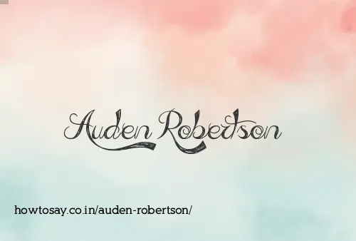 Auden Robertson