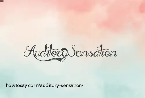 Auditory Sensation