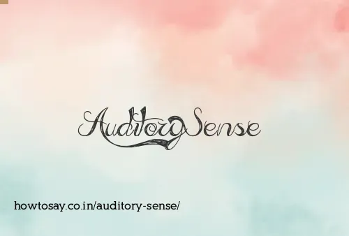 Auditory Sense