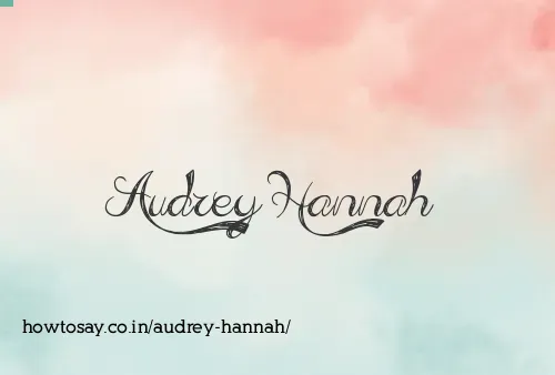 Audrey Hannah