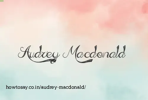 Audrey Macdonald