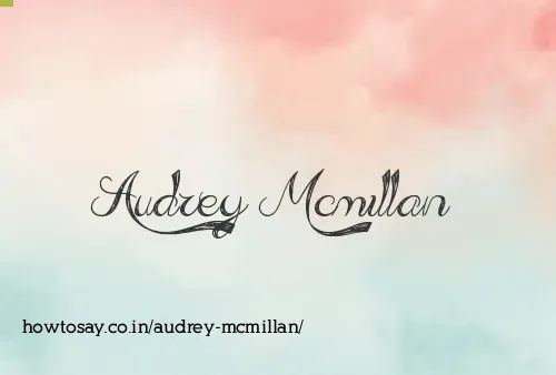 Audrey Mcmillan