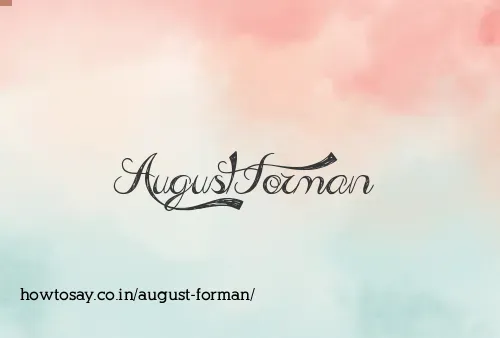 August Forman