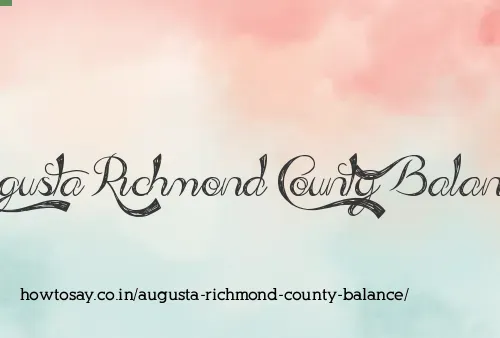 Augusta Richmond County Balance