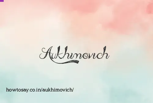 Aukhimovich