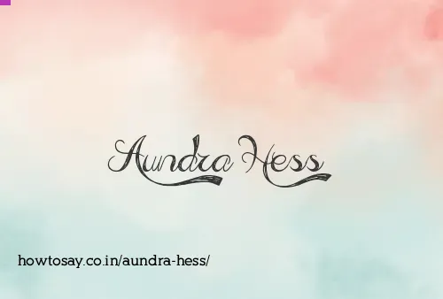 Aundra Hess