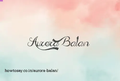 Aurora Balan