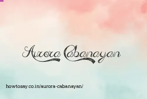 Aurora Cabanayan