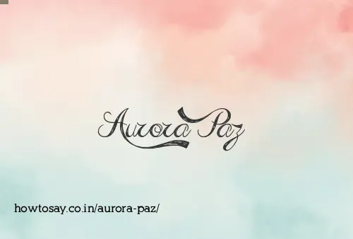 Aurora Paz