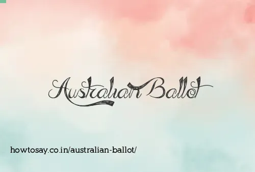 Australian Ballot