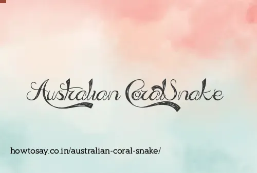 Australian Coral Snake
