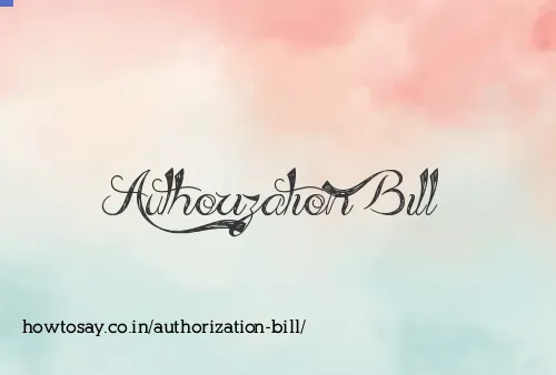 Authorization Bill
