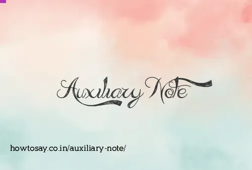 Auxiliary Note
