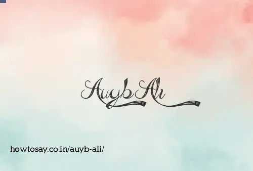 Auyb Ali