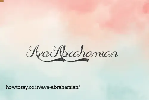 Ava Abrahamian