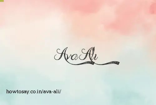 Ava Ali