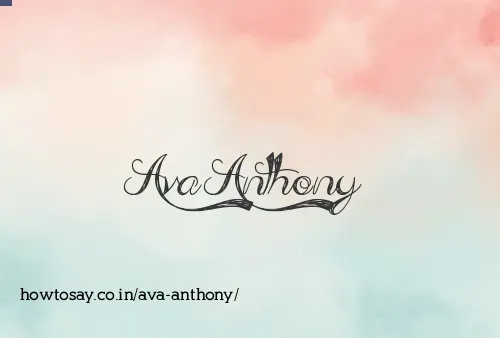 Ava Anthony