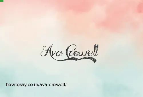 Ava Crowell