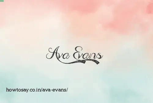 Ava Evans