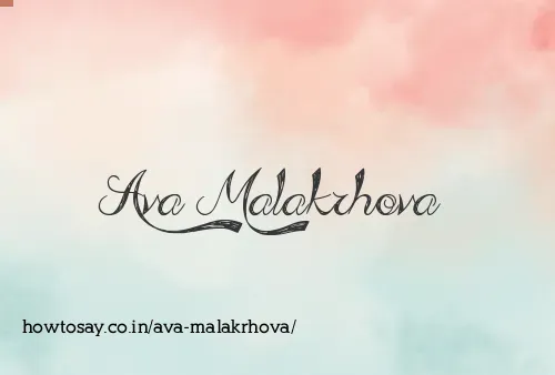 Ava Malakrhova