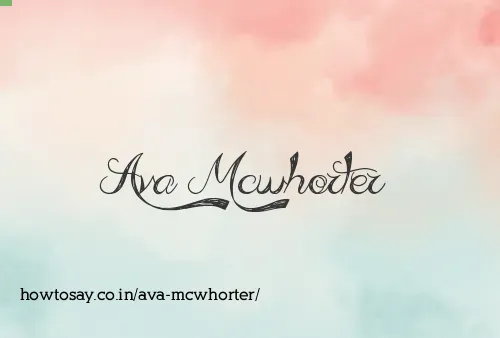 Ava Mcwhorter