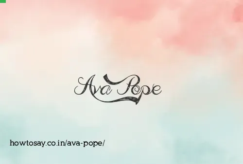 Ava Pope