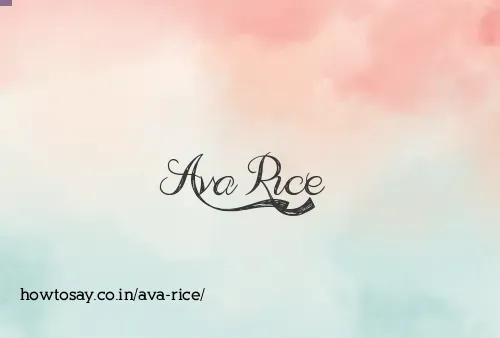 Ava Rice