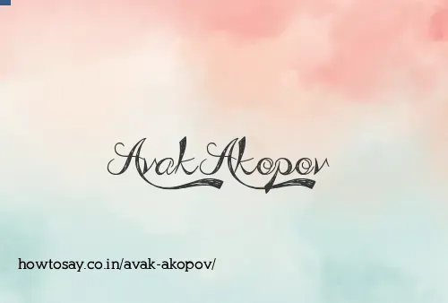 Avak Akopov