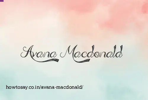 Avana Macdonald