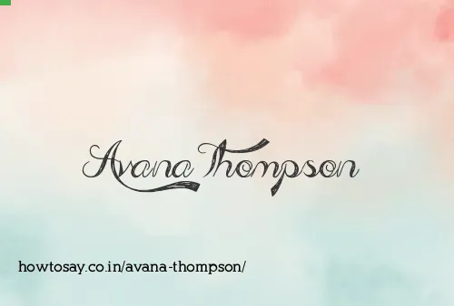 Avana Thompson
