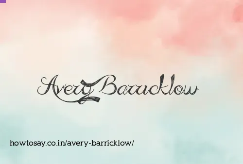 Avery Barricklow