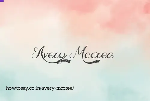 Avery Mccrea