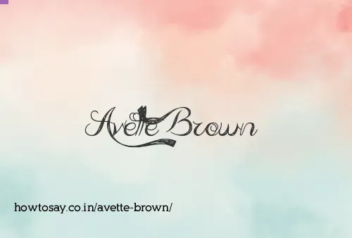 Avette Brown