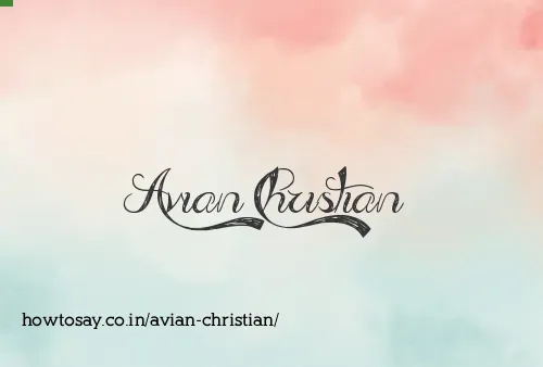 Avian Christian