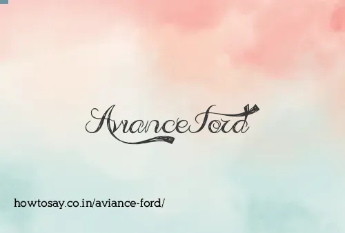 Aviance Ford