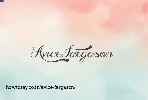 Avice Fargason
