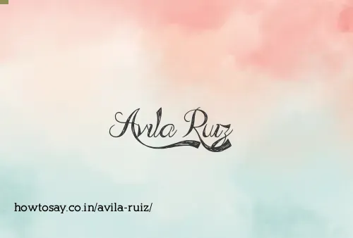 Avila Ruiz