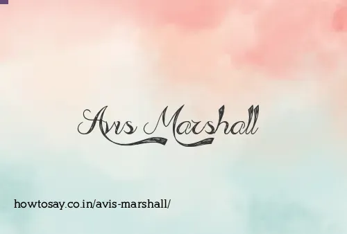 Avis Marshall