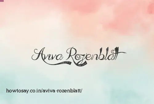 Aviva Rozenblatt