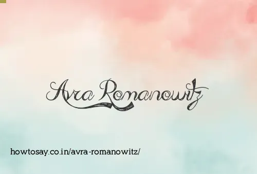 Avra Romanowitz