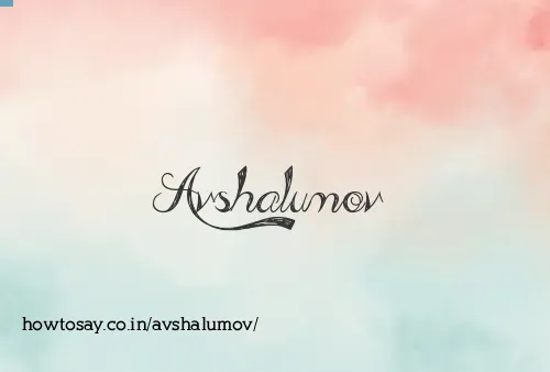 Avshalumov