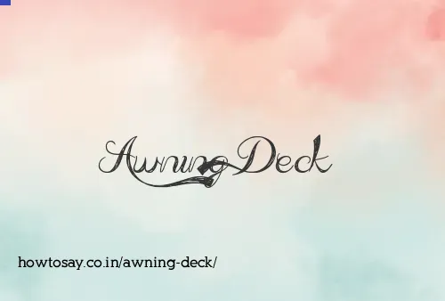 Awning Deck