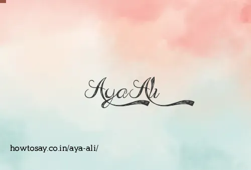 Aya Ali