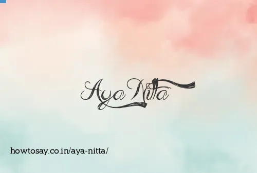Aya Nitta