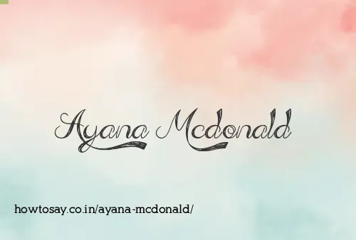 Ayana Mcdonald
