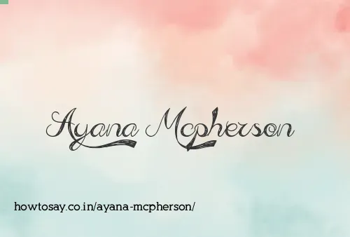 Ayana Mcpherson