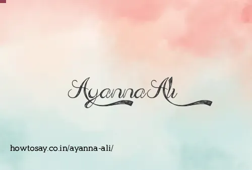Ayanna Ali