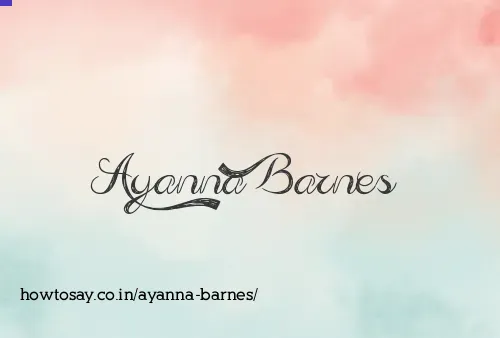 Ayanna Barnes